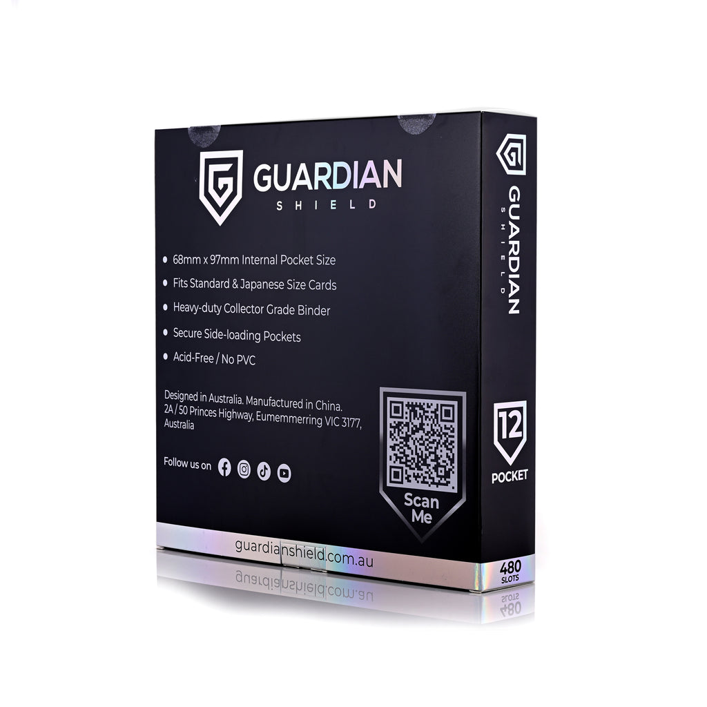 Guardian Shield Zip Binder 12 Pocket Black