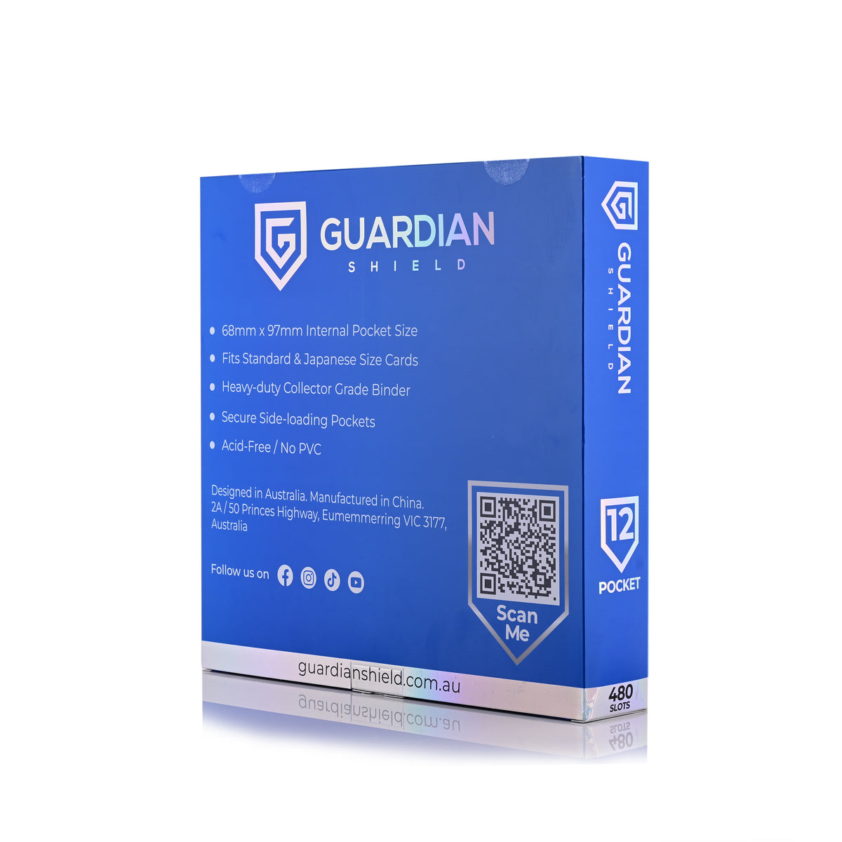 Guardian Shield Zip Binder 12 Pocket Blue