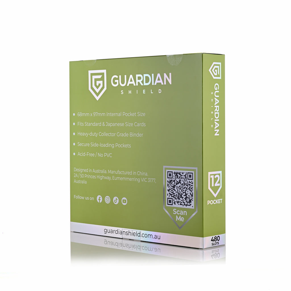 Guardian Shield Zip Binder 12 Pocket Green
