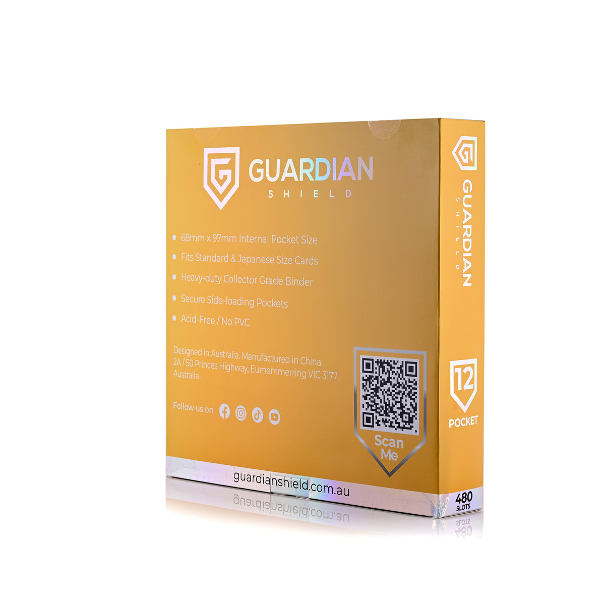 Guardian Shield Zip Binder 12 Pocket Yellow