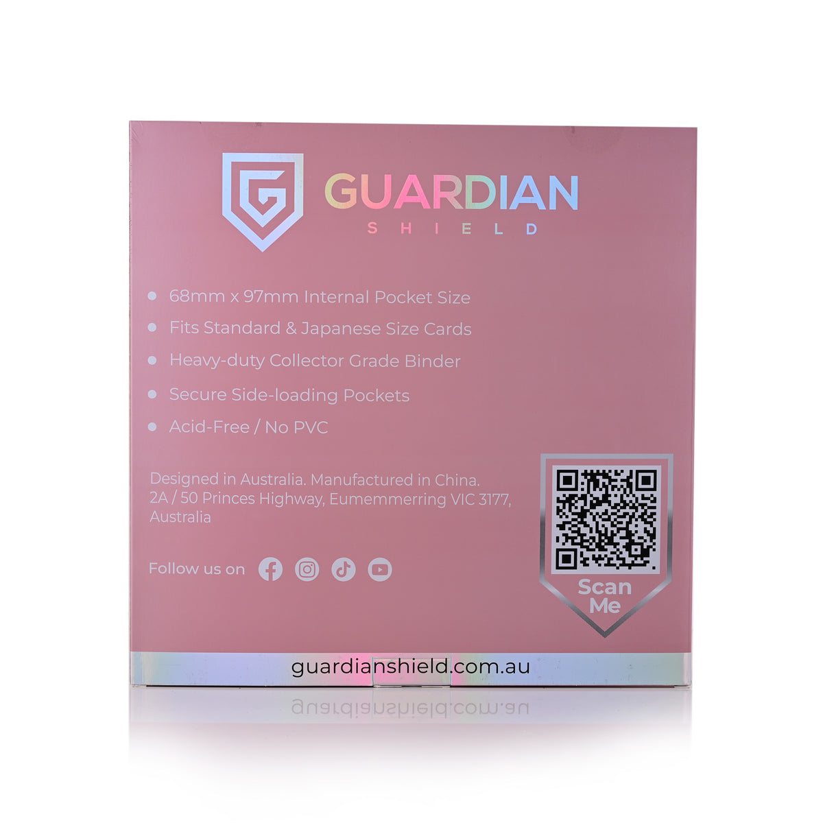 Guardian Shield Zip Binder 12 Pocket Pink