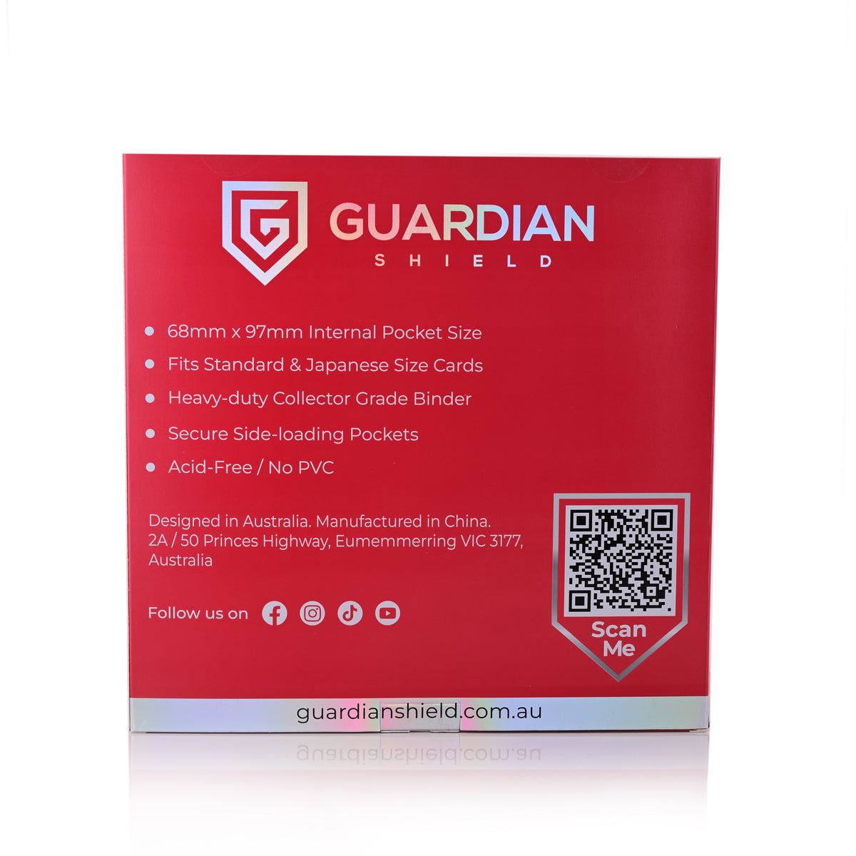 Guardian Shield Zip Binder 12 Pocket Red