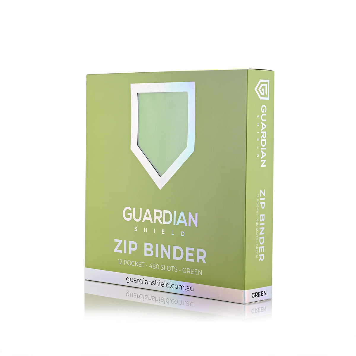 Guardian Shield Zip Binder 12 Pocket Green
