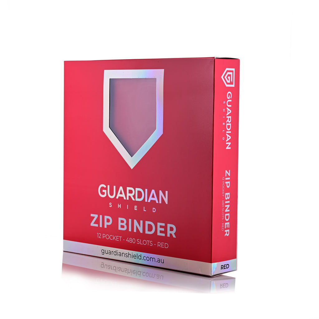 Guardian Shield Zip Binder 12 Pocket Red