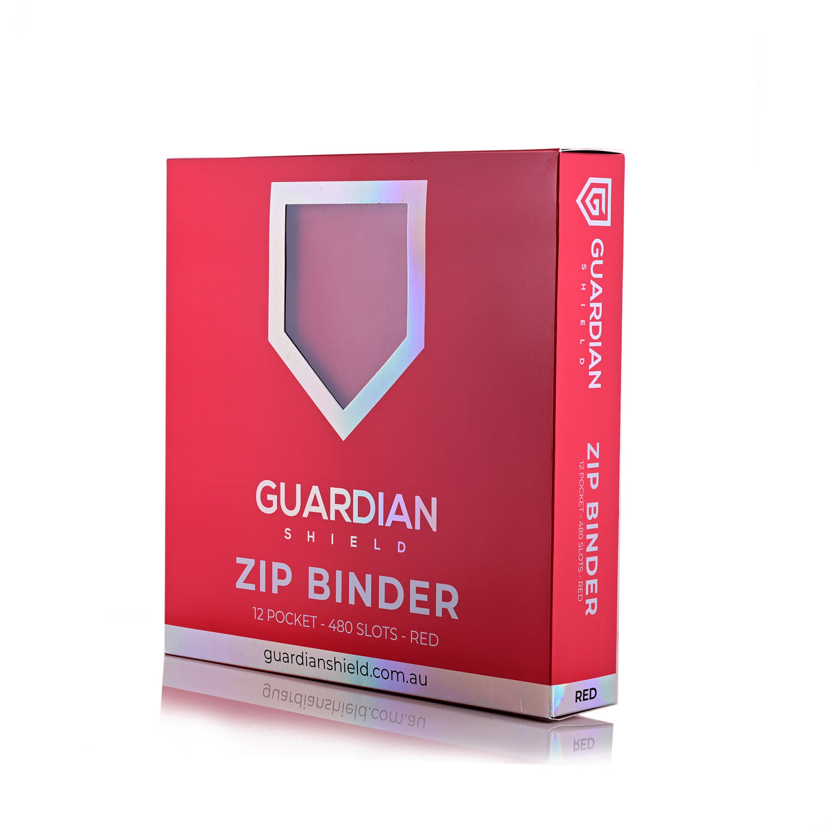 Guardian Shield Zip Binder 12 Pocket Red