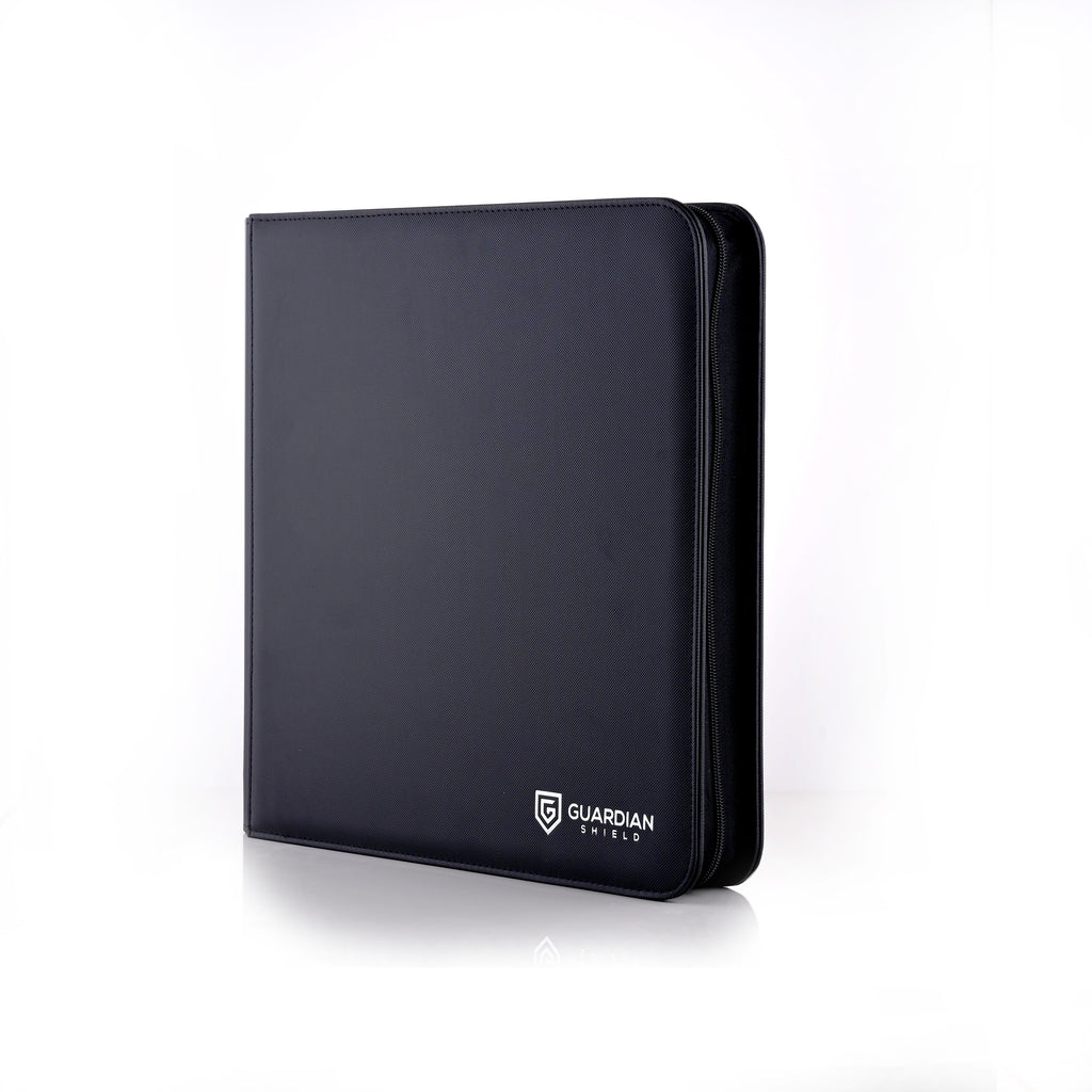 Guardian Shield Zip Binder 12 Pocket Black
