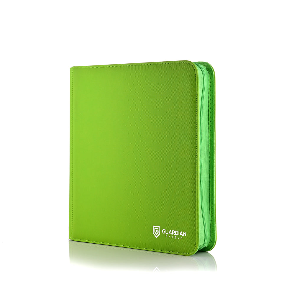 Guardian Shield Zip Binder 12 Pocket Green