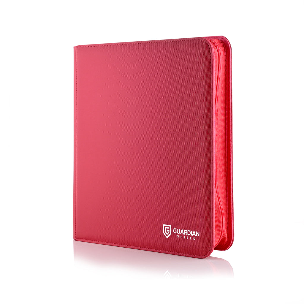 Guardian Shield Zip Binder 12 Pocket Red