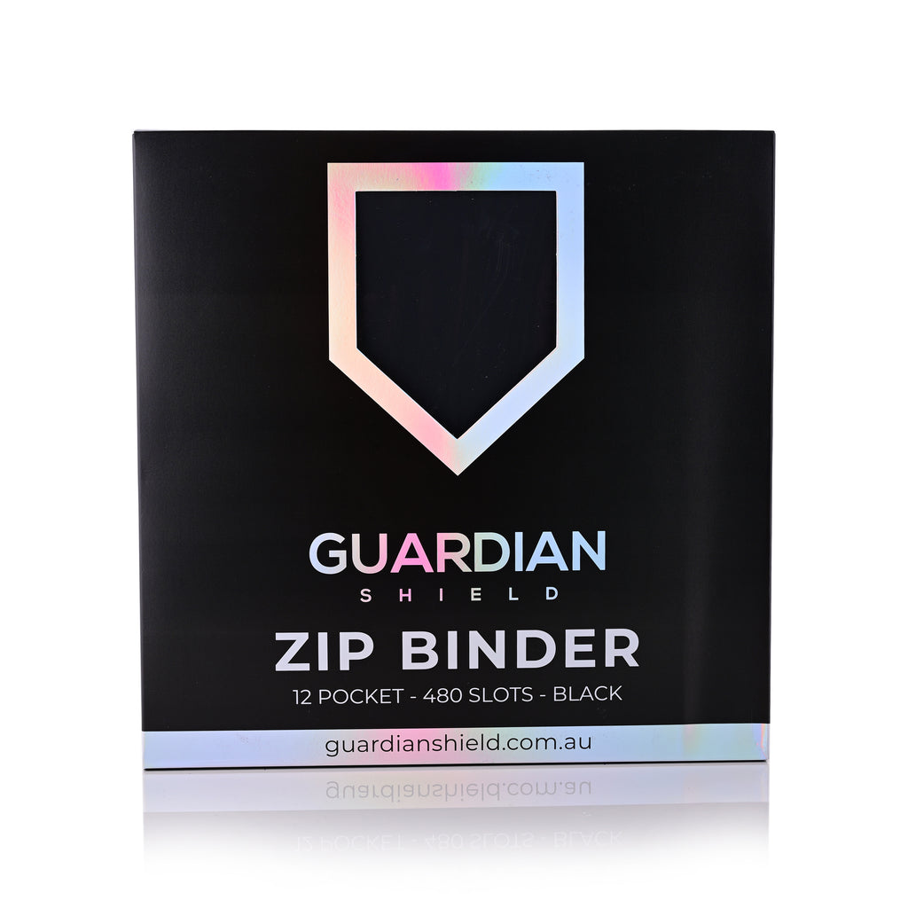 Guardian Shield Zip Binder 12 Pocket Black