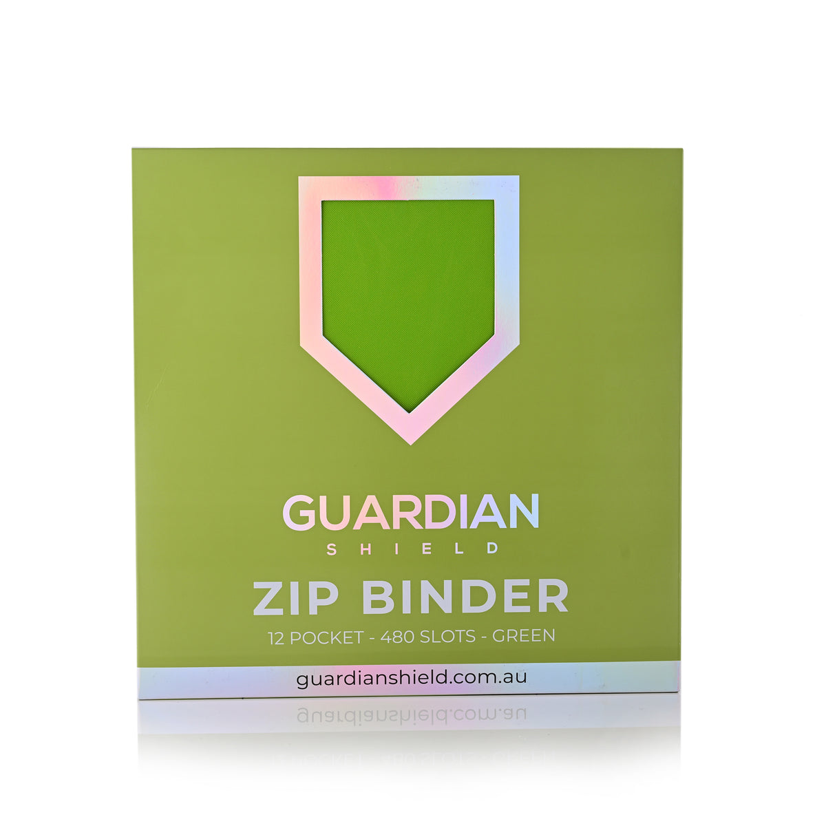 Guardian Shield Zip Binder 12 Pocket Green
