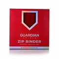 Guardian Shield Zip Binder 12 Pocket Red