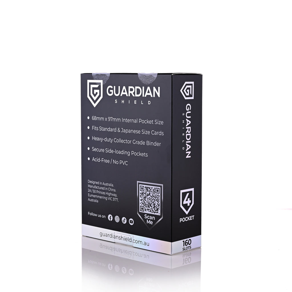 Guardian Shield Zip Binder 4 Pocket Black