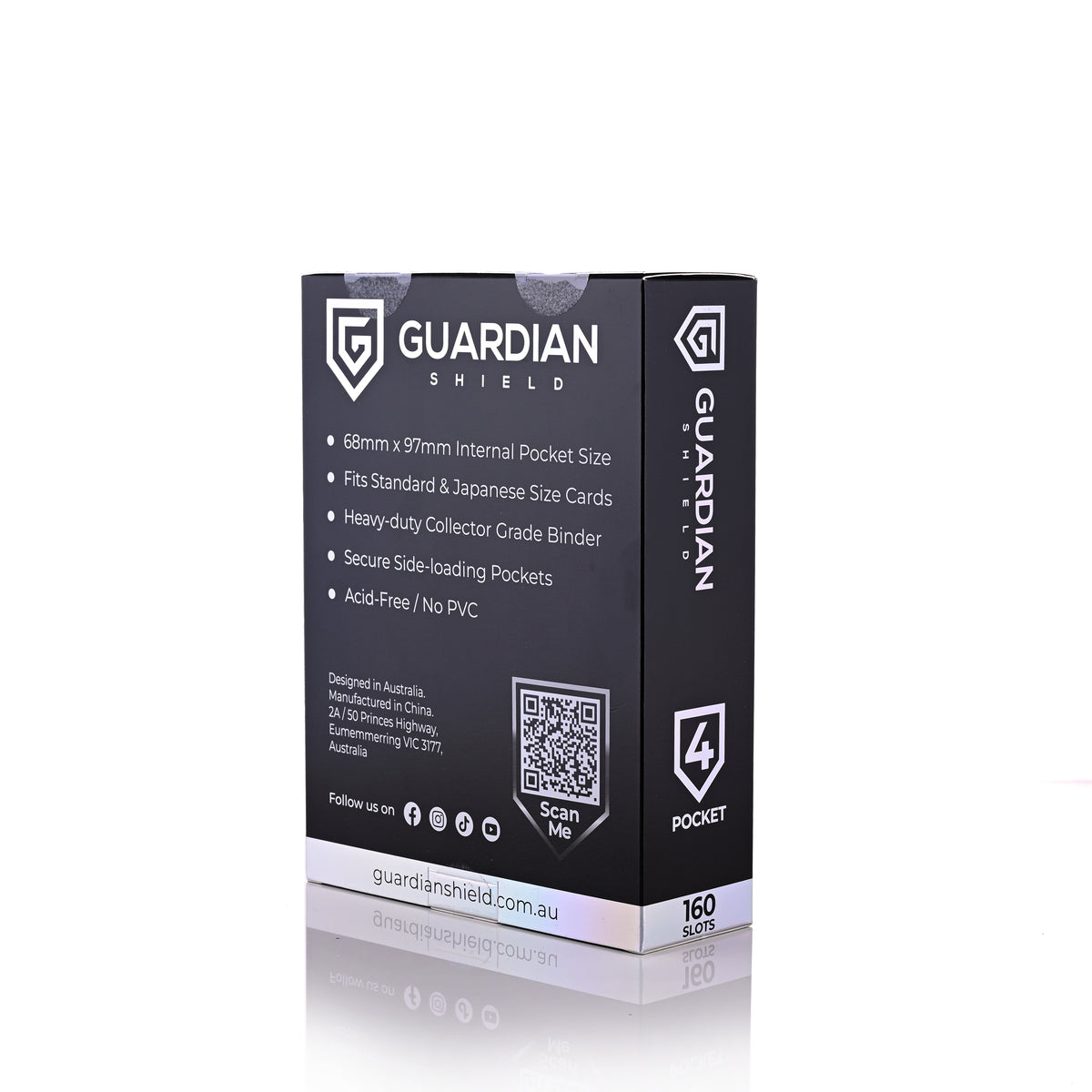 Guardian Shield Zip Binder 4 Pocket Black