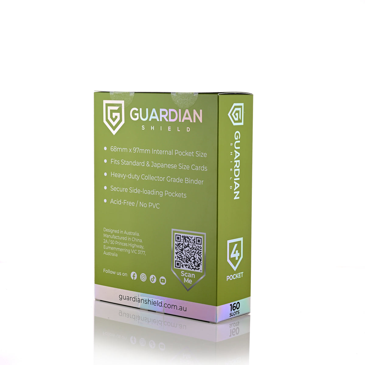 Guardian Shield Zip Binder 4 Pocket Green