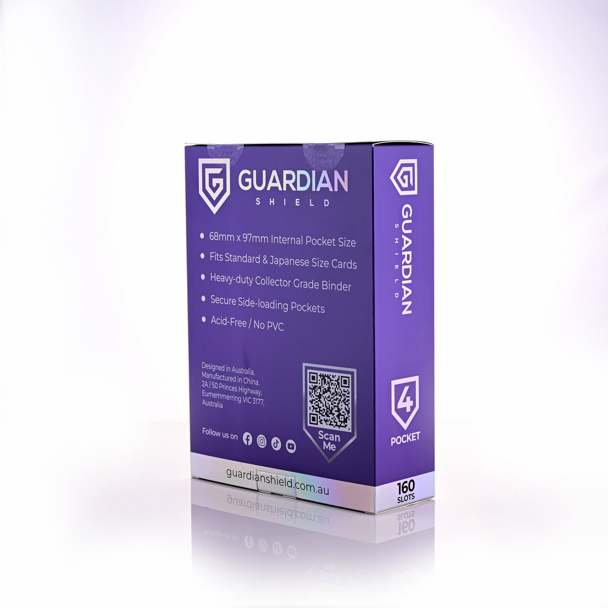 Guardian Shield Zip Binder 4 Pocket Purple
