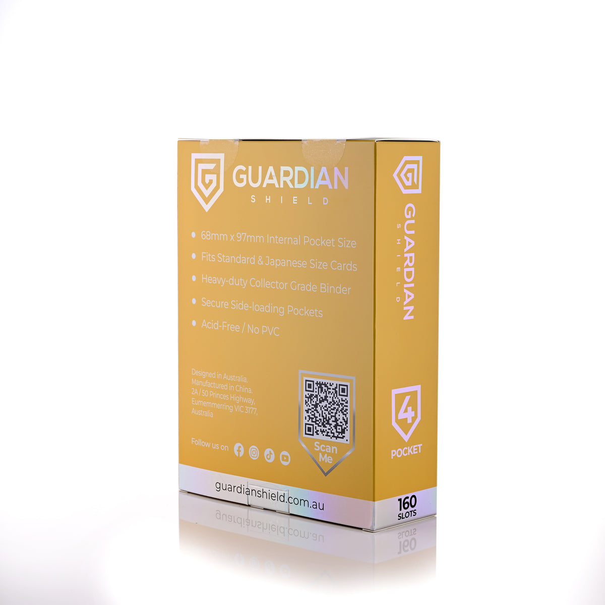 Guardian Shield Zip Binder 4 Pocket Yellow