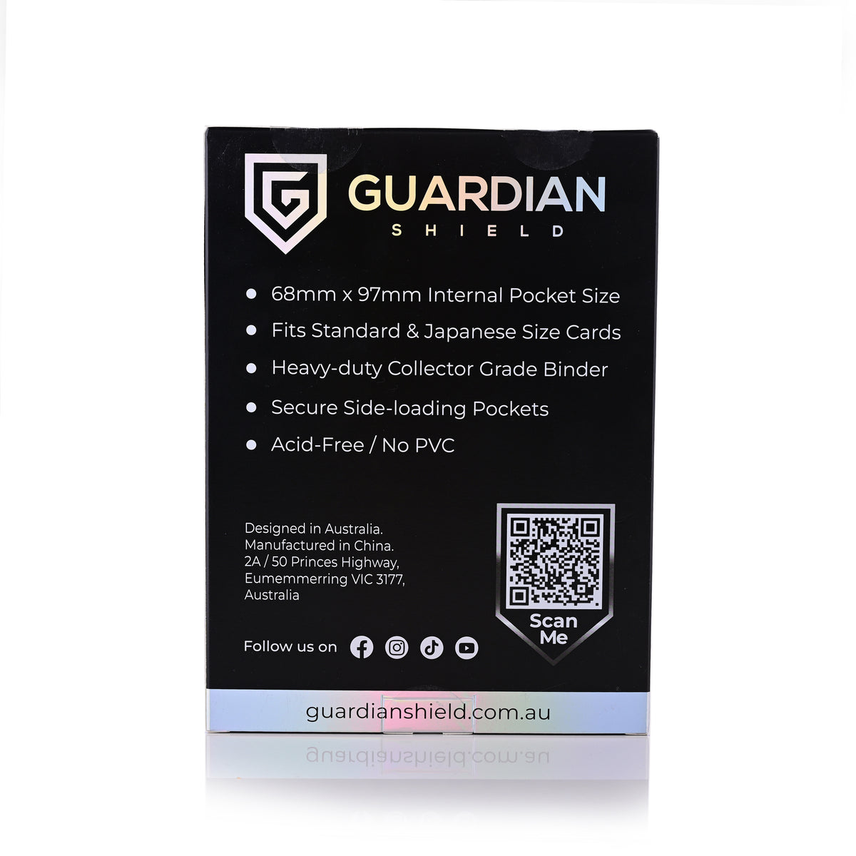 Guardian Shield Zip Binder 4 Pocket Black
