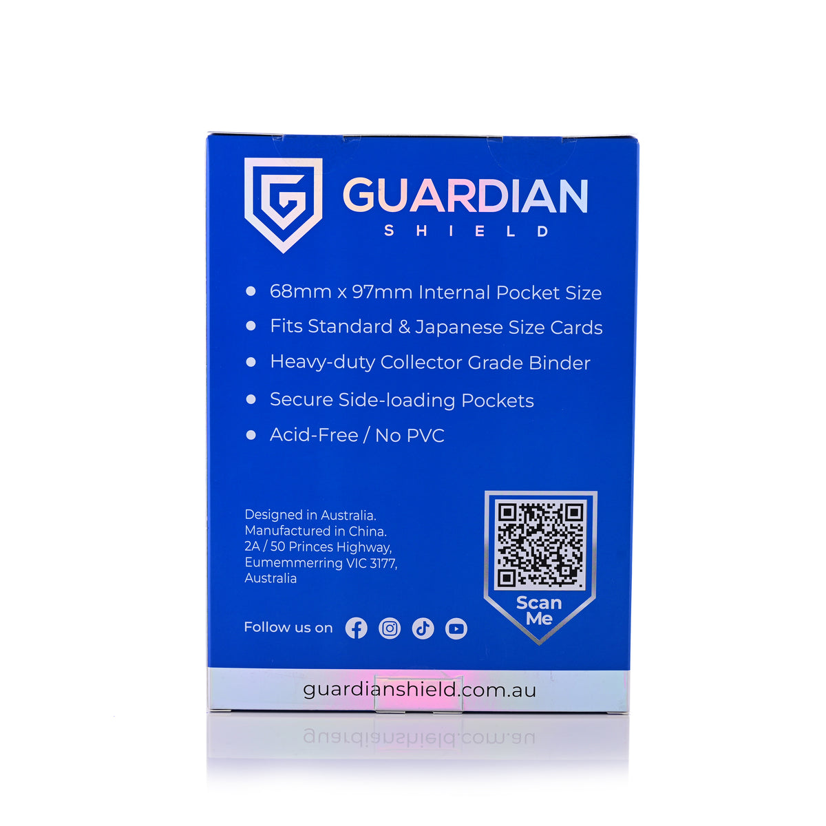 Guardian Shield Zip Binder 4 Pocket Blue