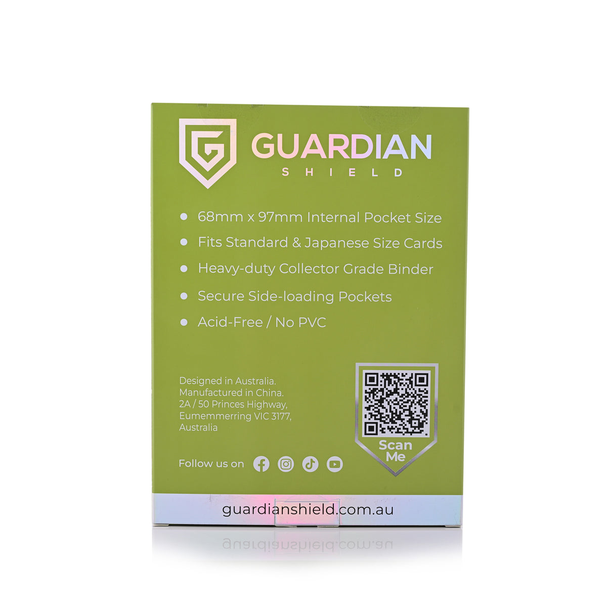 Guardian Shield Zip Binder 4 Pocket Green