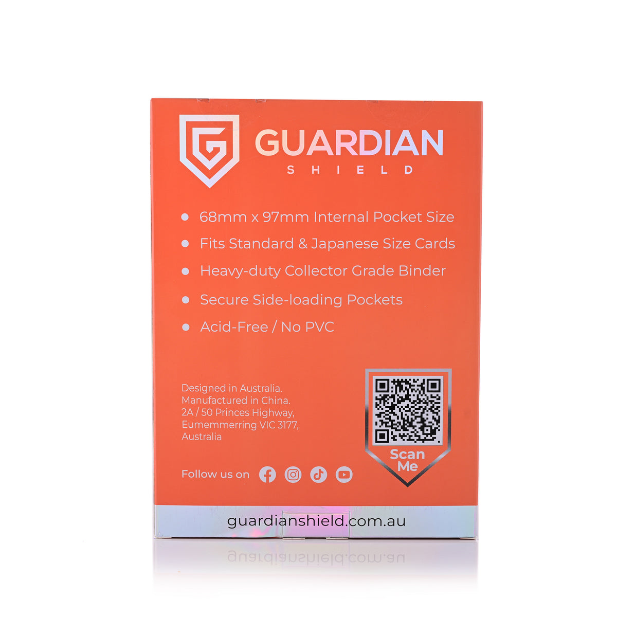 Guardian Shield Zip Binder 4 Pocket Orange