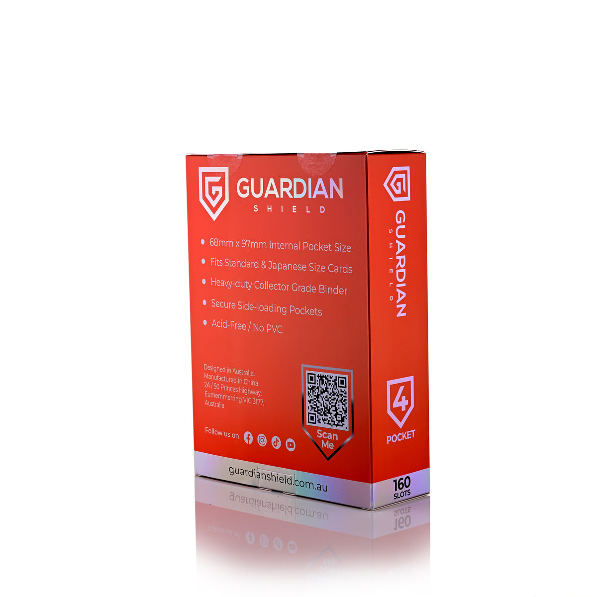 Guardian Shield Zip Binder 4 Pocket Orange