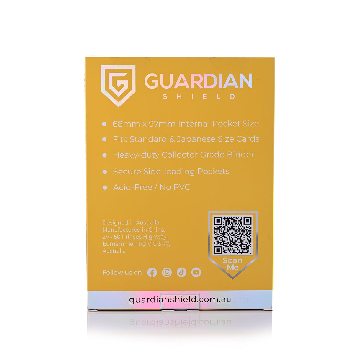 Guardian Shield Zip Binder 4 Pocket Yellow
