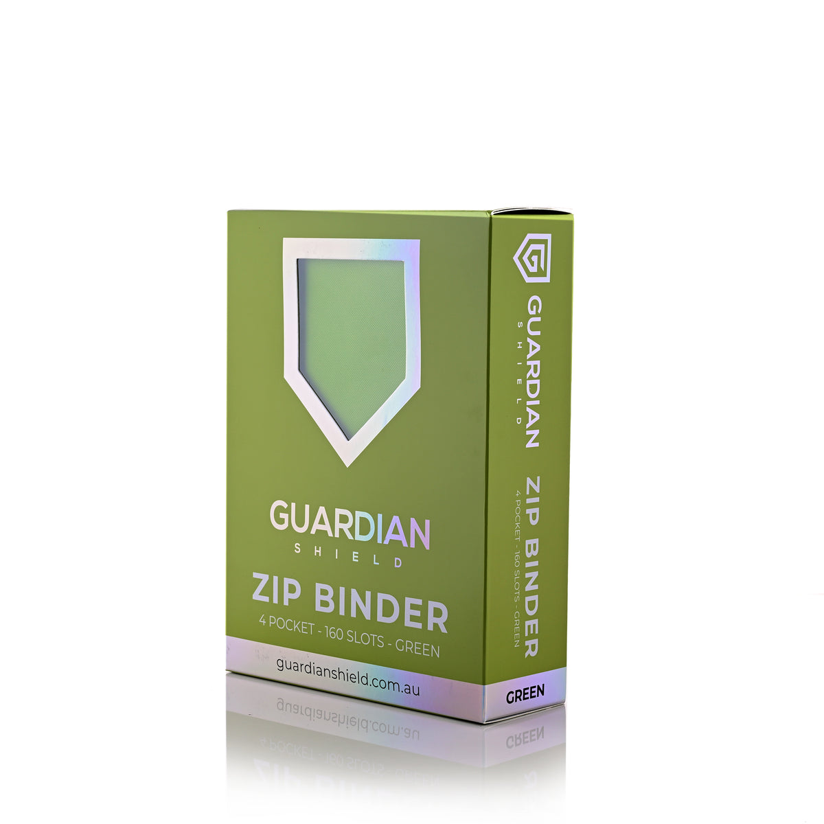 Guardian Shield Zip Binder 4 Pocket Green