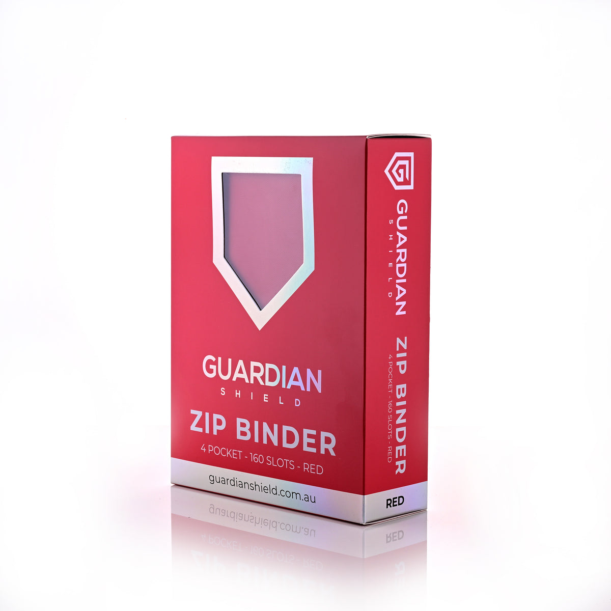 Guardian Shield Zip Binder 4 Pocket Red