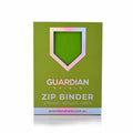 Guardian Shield Zip Binder 4 Pocket Green