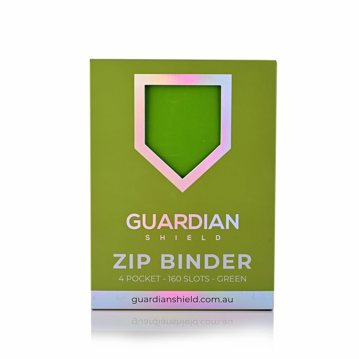 Guardian Shield Zip Binder 4 Pocket Green
