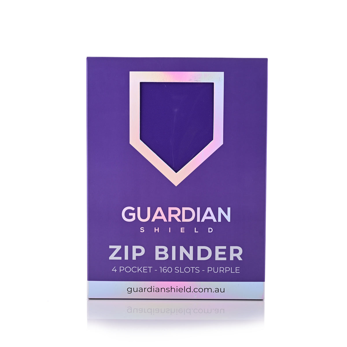 Guardian Shield Zip Binder 4 Pocket Purple