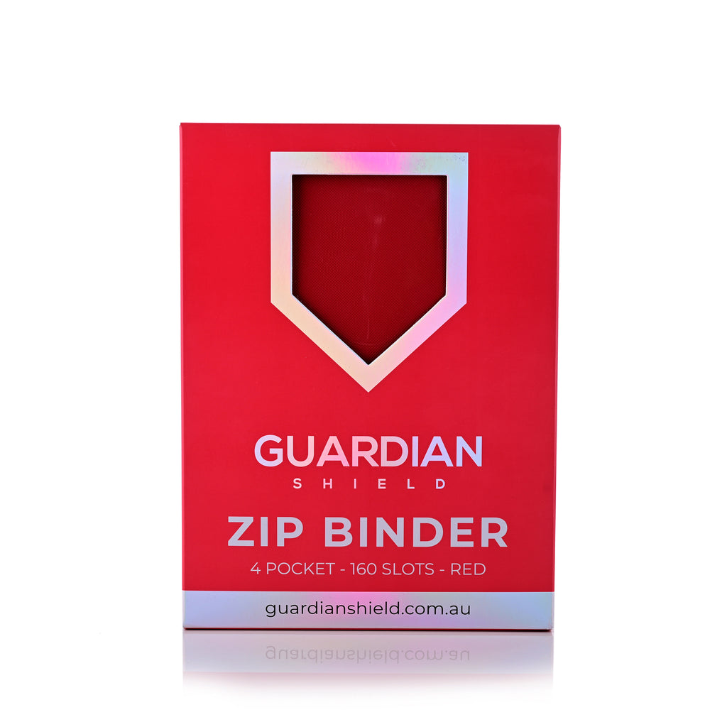Guardian Shield Zip Binder 4 Pocket Red