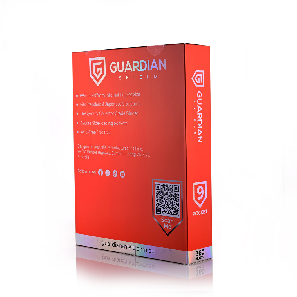 Guardian Shield Zip Binder 9 Pocket Orange