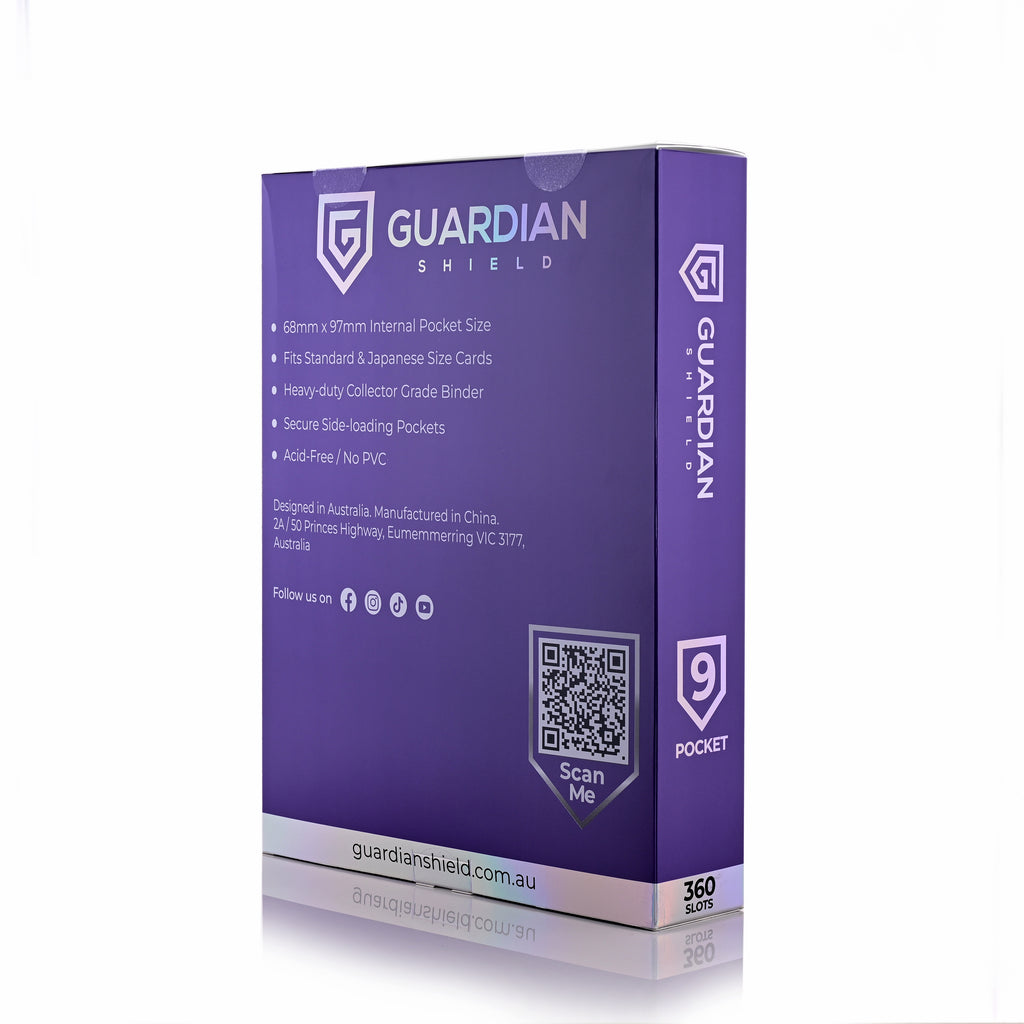 Guardian Shield Zip Binder 9 Pocket Purple