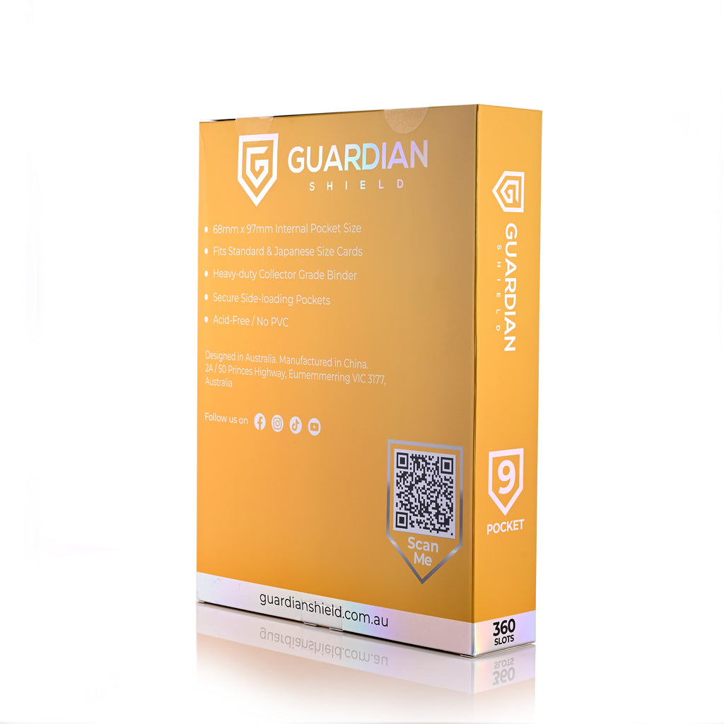 Guardian Shield Zip Binder 9 Pocket Yellow