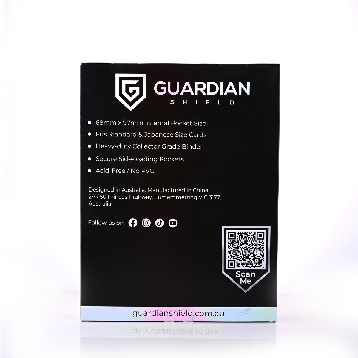 Guardian Shield Zip Binder 9 Pocket Black