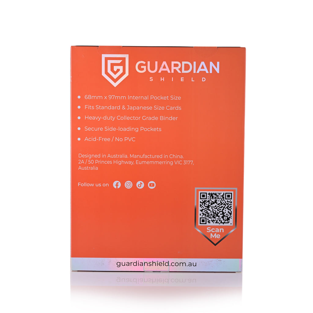 Guardian Shield Zip Binder 9 Pocket Orange