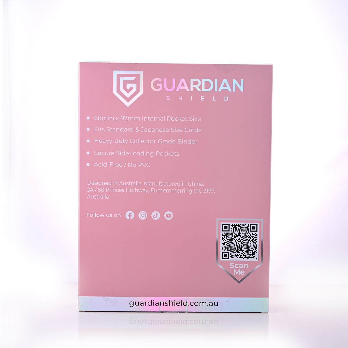 Guardian Shield Zip Binder 9 Pocket Pink
