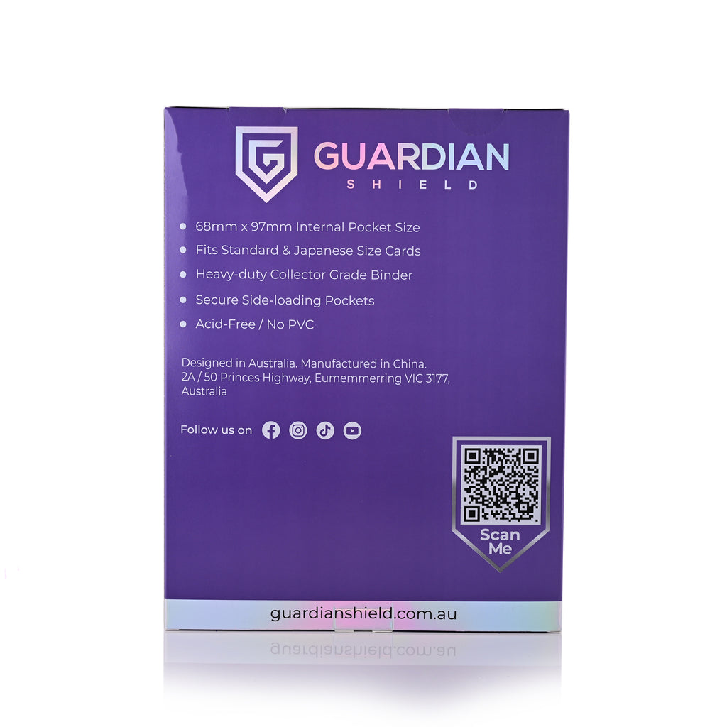 Guardian Shield Zip Binder 9 Pocket Purple