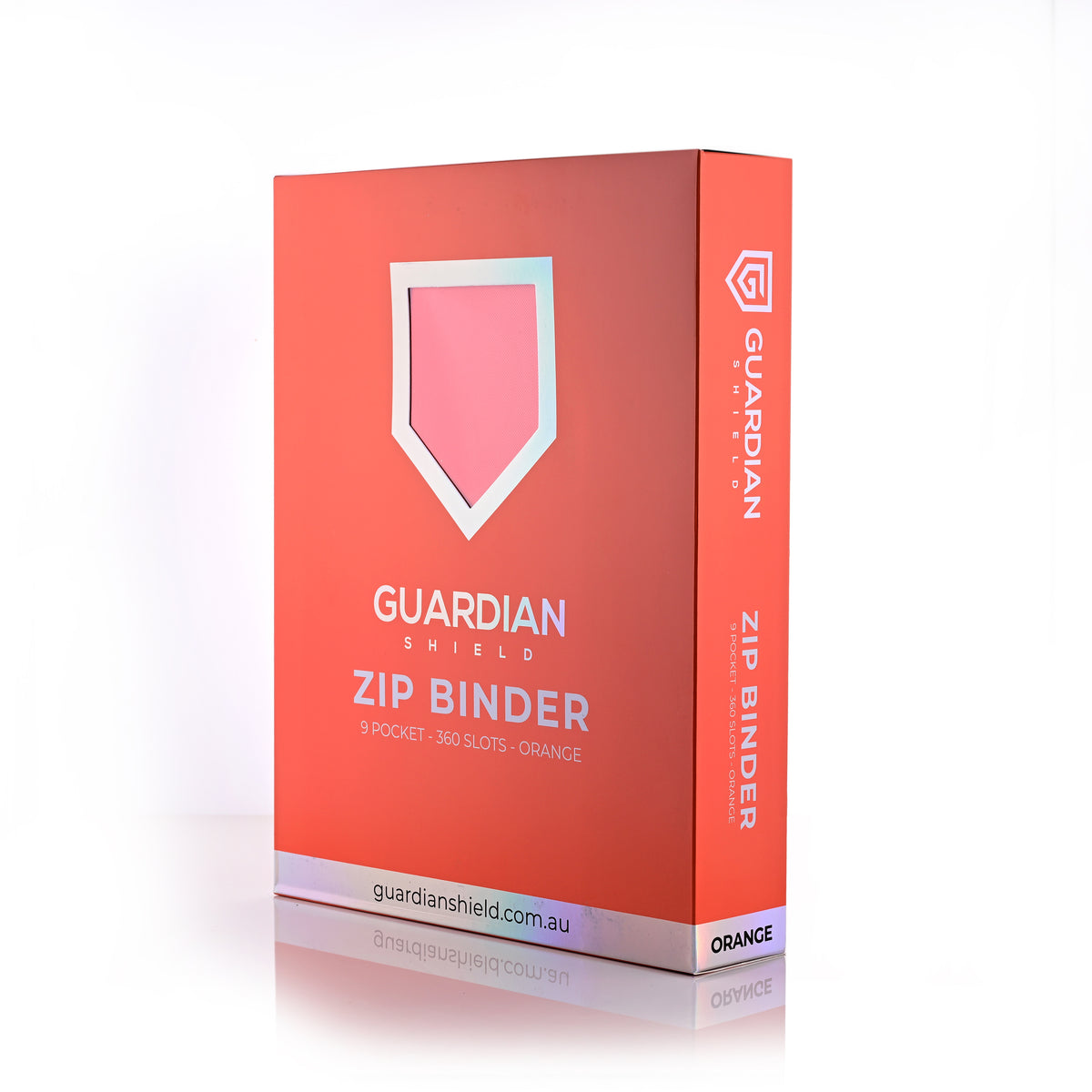 Guardian Shield Zip Binder 9 Pocket Orange