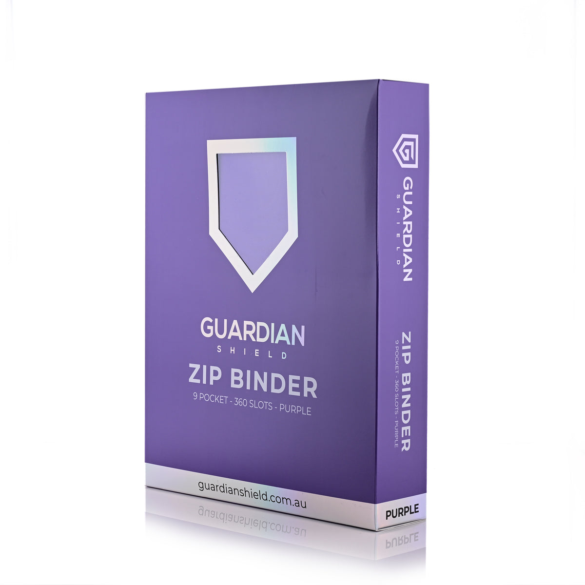 Guardian Shield Zip Binder 9 Pocket Purple