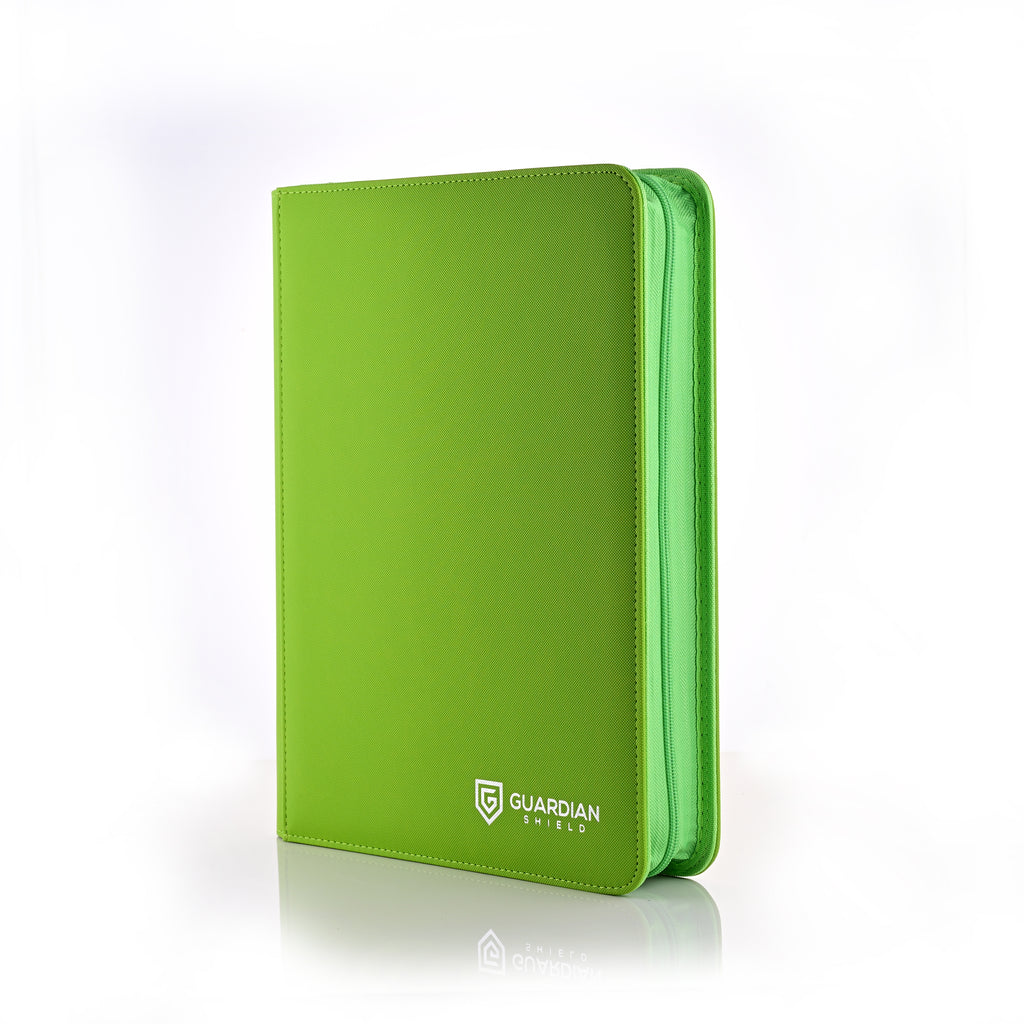 Guardian Shield Zip Binder 9 Pocket Green