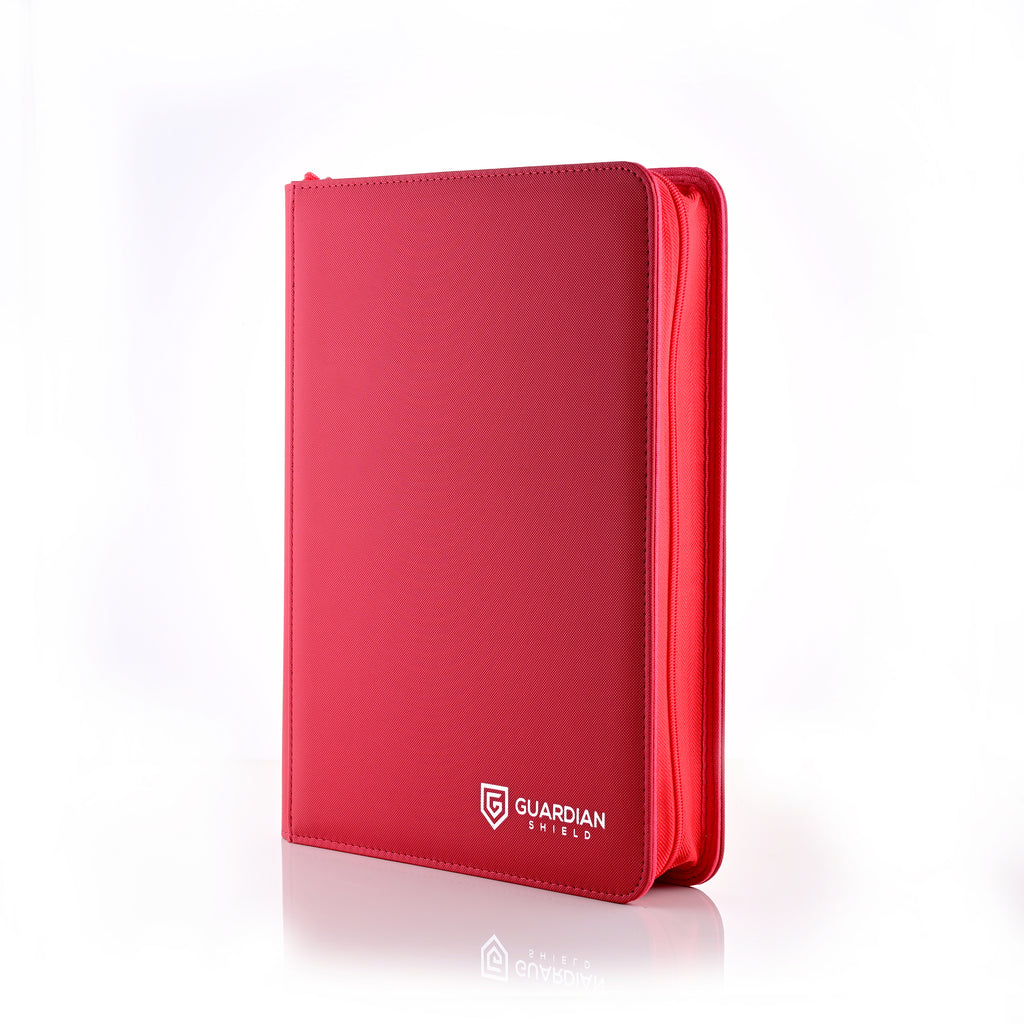 Guardian Shield Zip Binder 9 Pocket Red