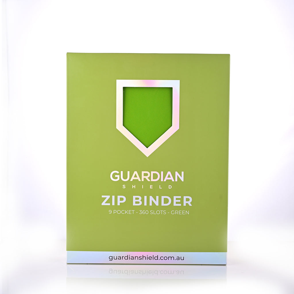 Guardian Shield Zip Binder 9 Pocket Green