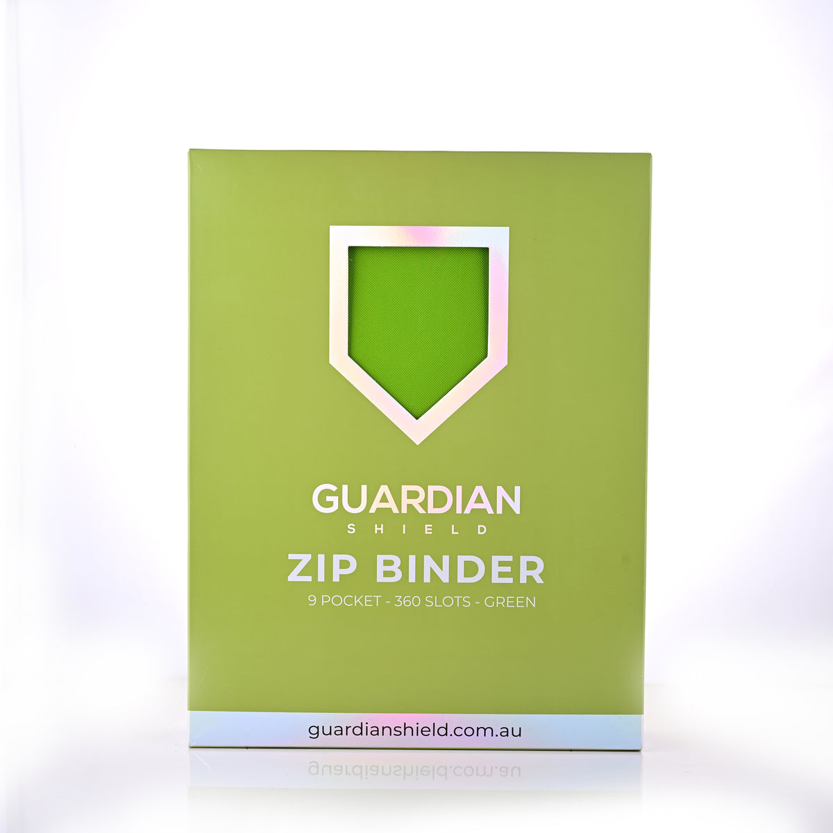 Guardian Shield Zip Binder 9 Pocket Green