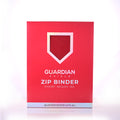 Guardian Shield Zip Binder 9 Pocket Red