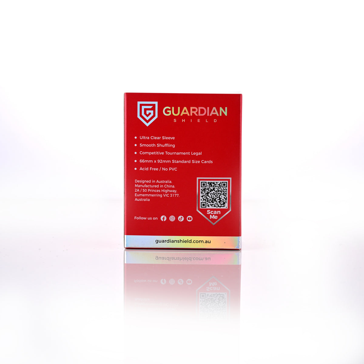 Guardian Shield Deck Sleeves Red