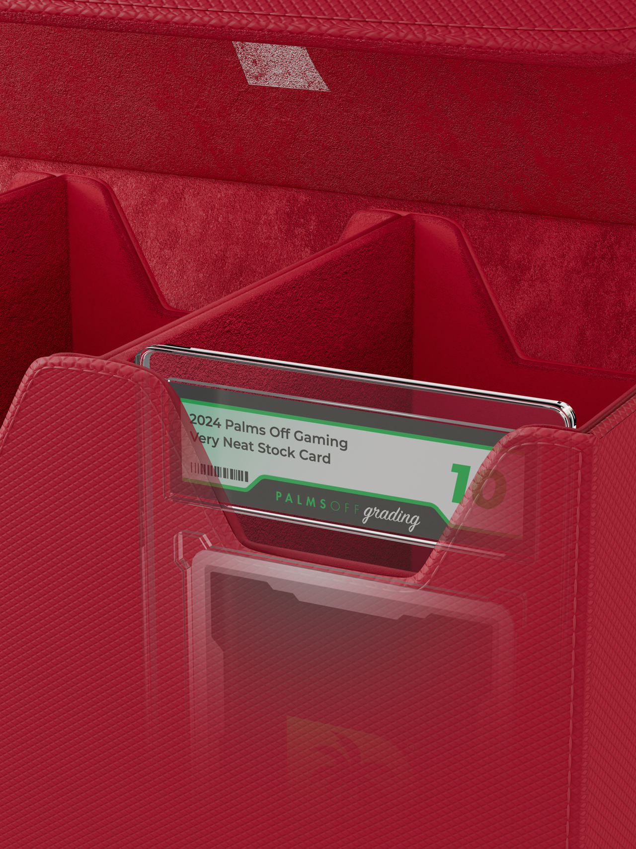 Palms Off Gaming Collector's Series Graded Card Storage Case - Large - Red