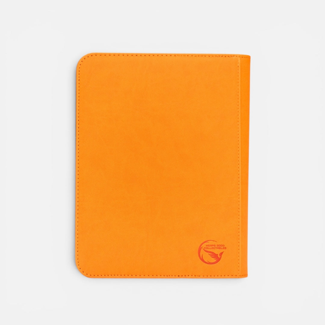 Heaps Good Collectables 4 Pocket Toploader Binder Orange