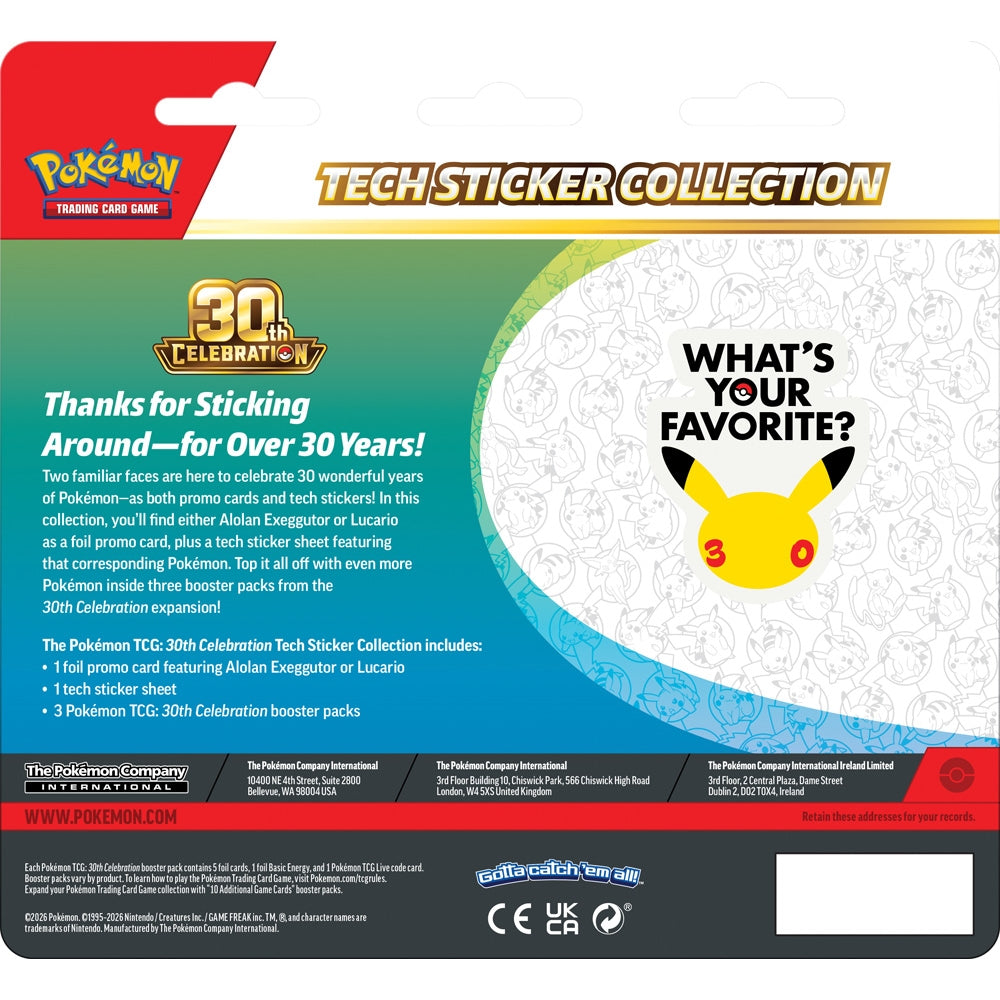 Pokémon TCG: 30th Celebration Tech Sticker Collection (Alolan Exeggutor)
